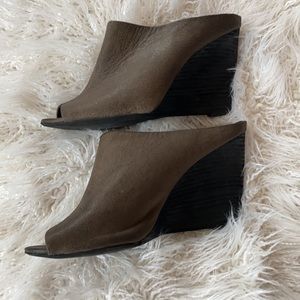 Calvin Klein Open Toed Wedge Booties - Size 10